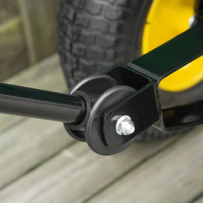 Heavy Duty Garden Dump Cart, 440lbs, Steel Frame, 12" Pneumatic Tires, Green Folding Garden Carts at Gallery Canada