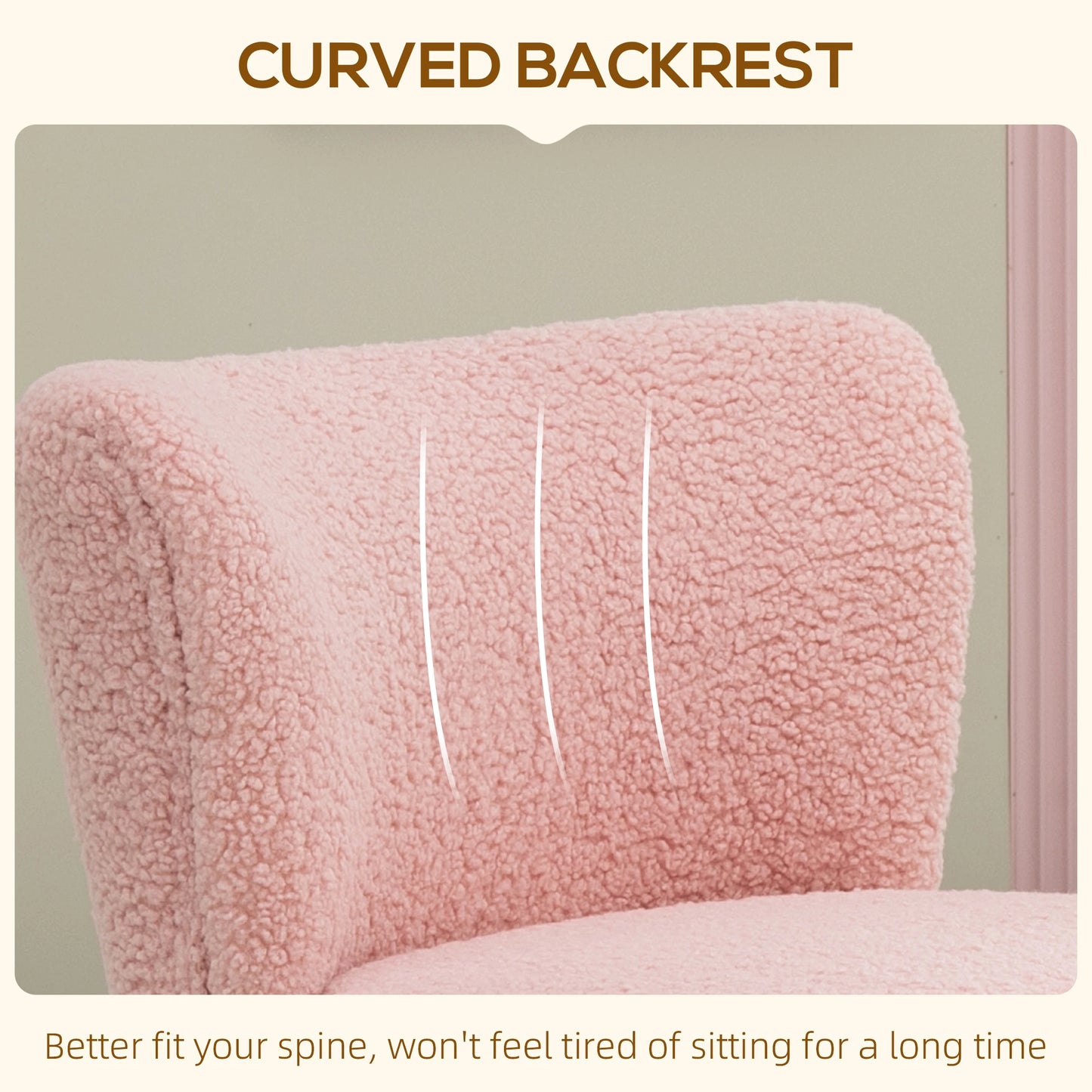 Lounge Chair for Bedroom Living Room Chair with Soft Upholstery and Gold Legs Pink Accent Chairs at Gallery Canada