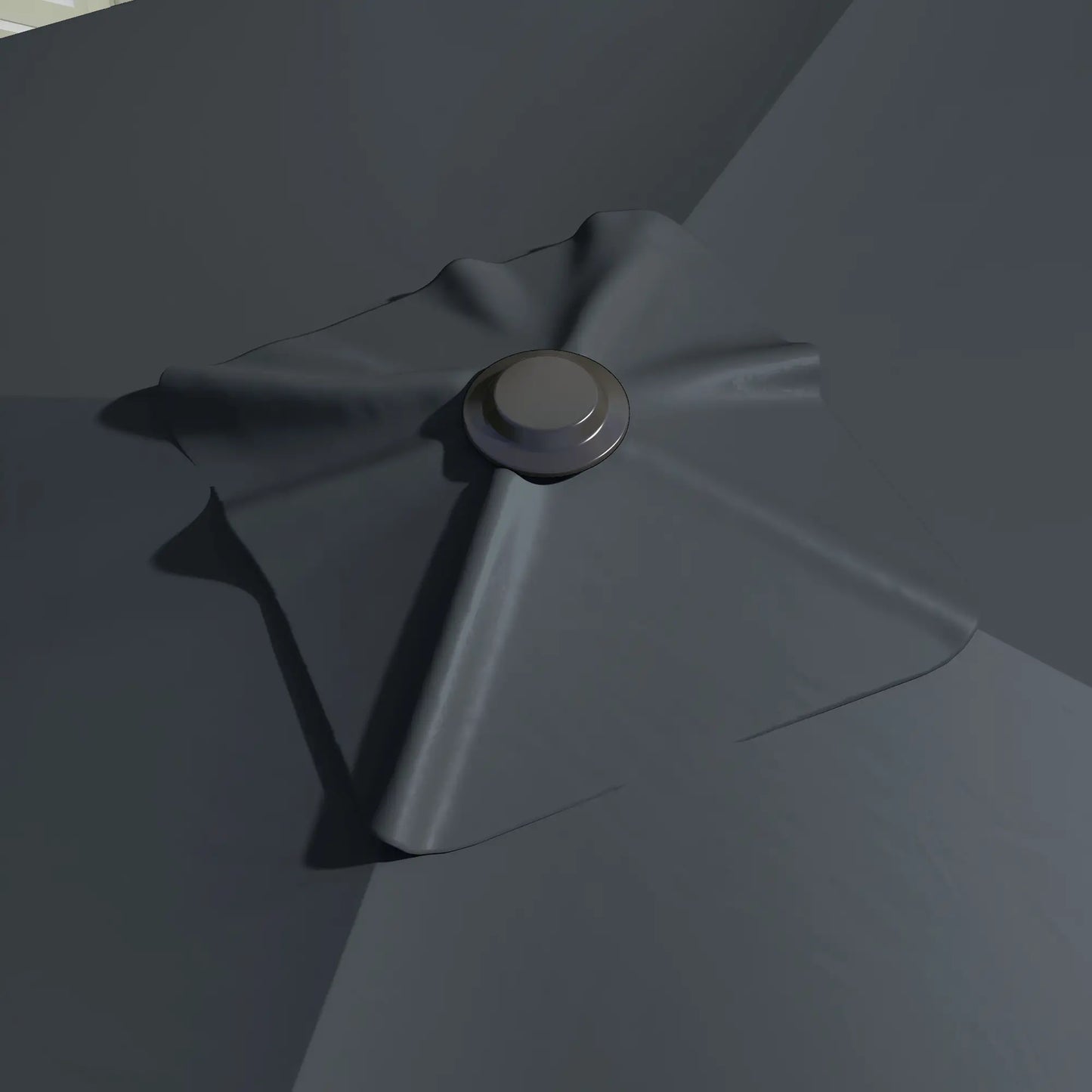 10x10ft Rotatable Square Cantilever Umbrella, 4 Adjustable Angles, Dark Grey Cantilever Umbrellas at Gallery Canada