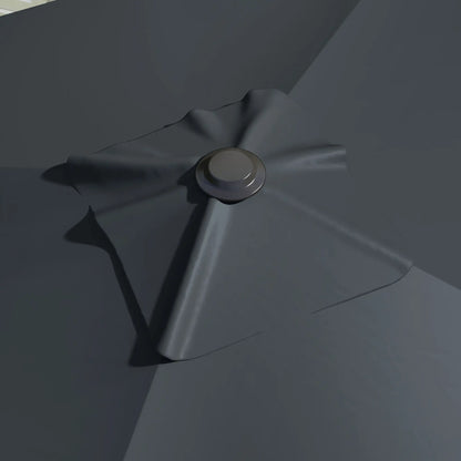10x10ft Rotatable Square Cantilever Umbrella, 4 Adjustable Angles, Dark Grey Cantilever Umbrellas at Gallery Canada