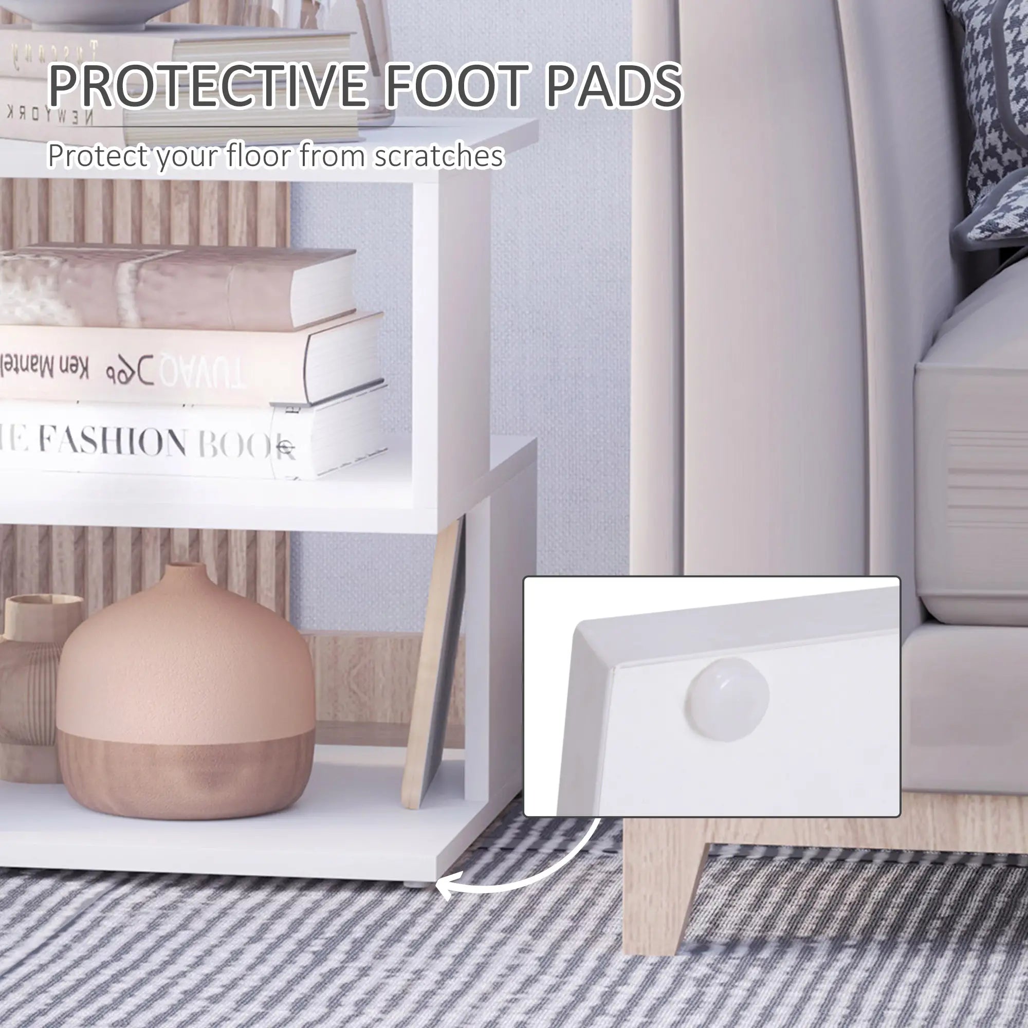 Slim Nightstand, Bedside Stand for Small Spaces Side Tables at Gallery Canada