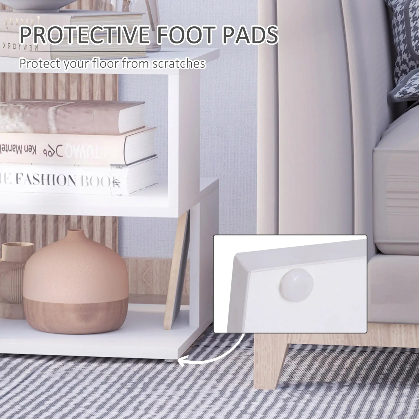 Slim Nightstand, Bedside Stand for Small Spaces Side Tables at Gallery Canada
