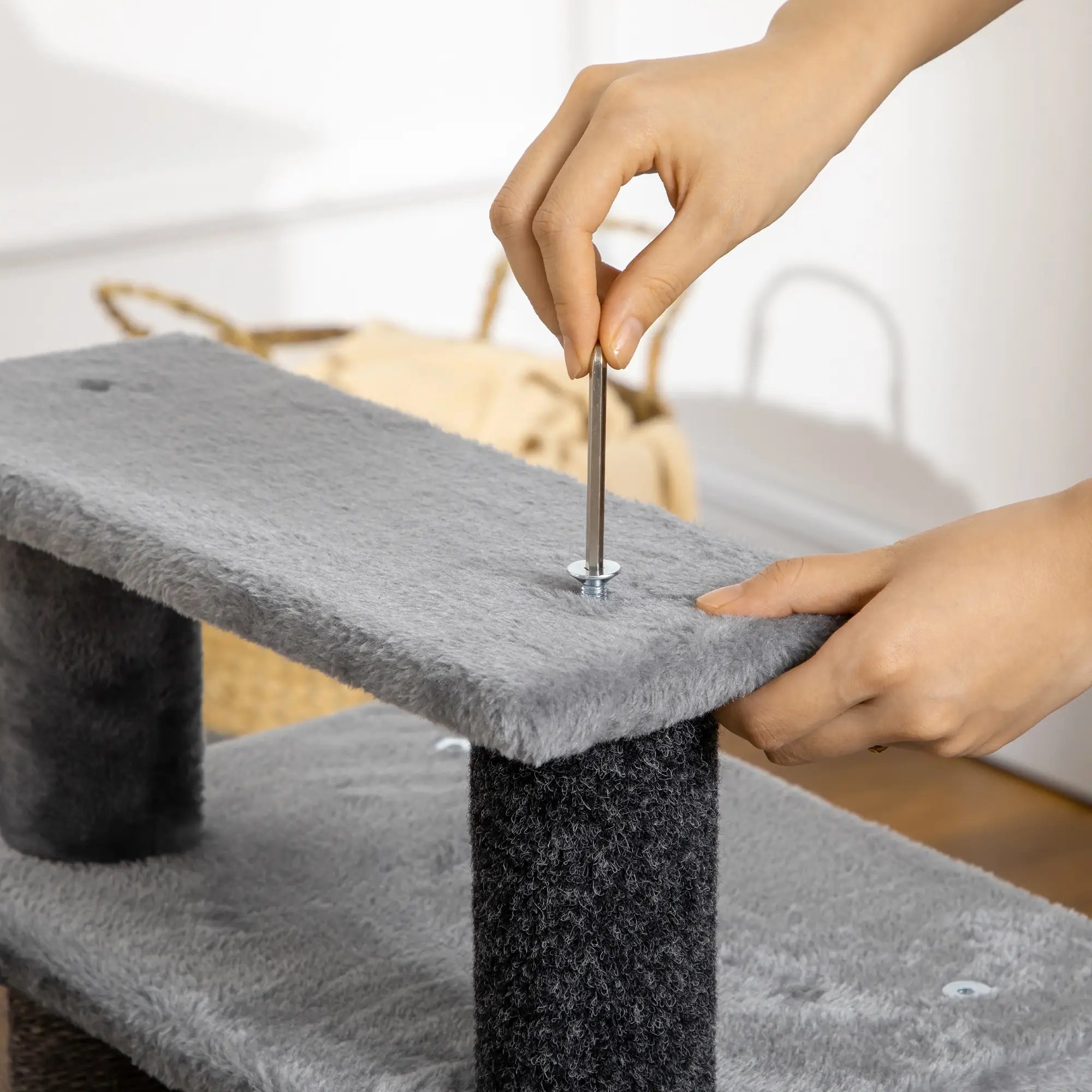 Cat Stairs with Scratching Posts, 23.6