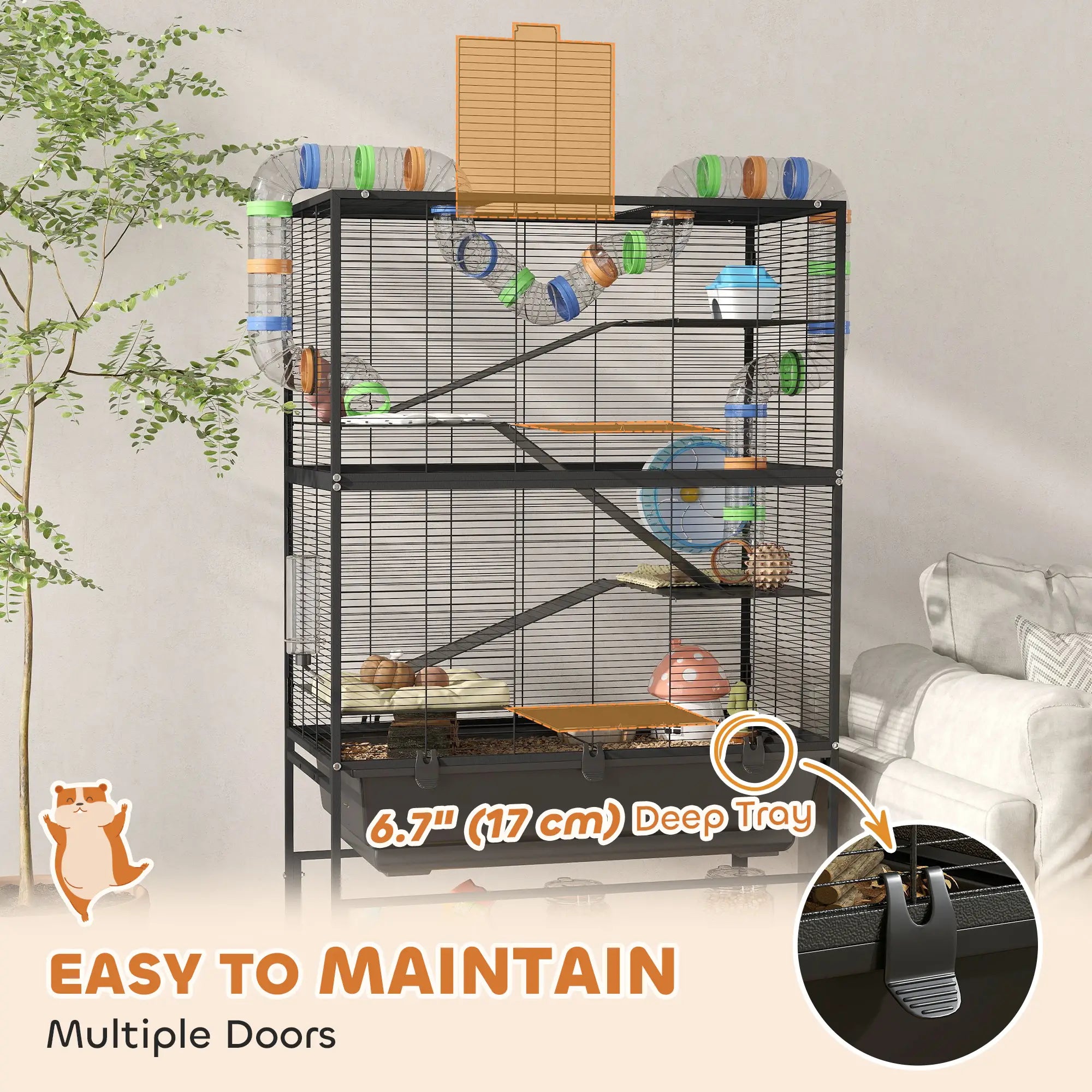 5 Tier Rolling Hamster Cage, 7