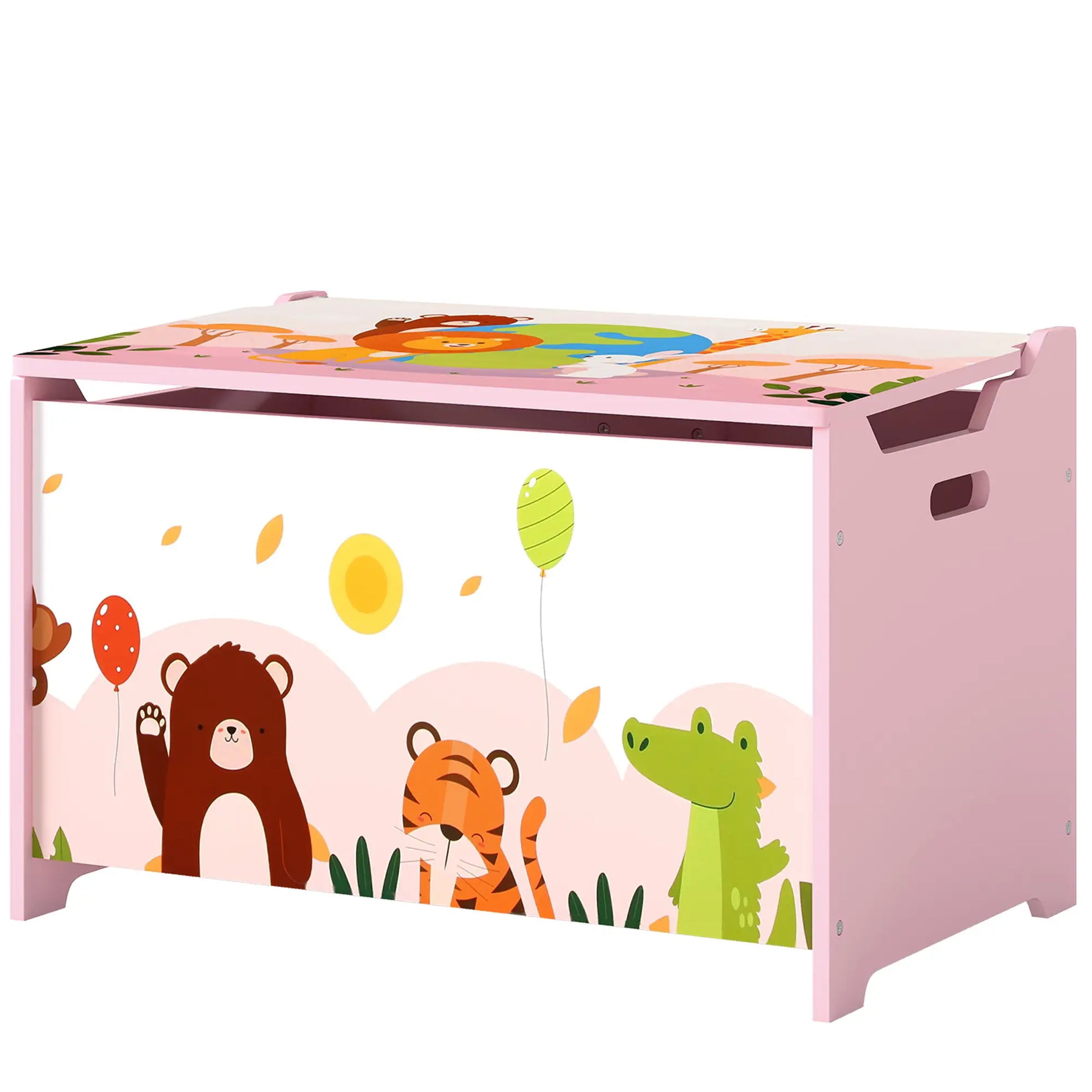 Kids Storage Chest with Lid, Toy Box Organizer, Pink Baby & Kids Storage Pink at Gallery Canada