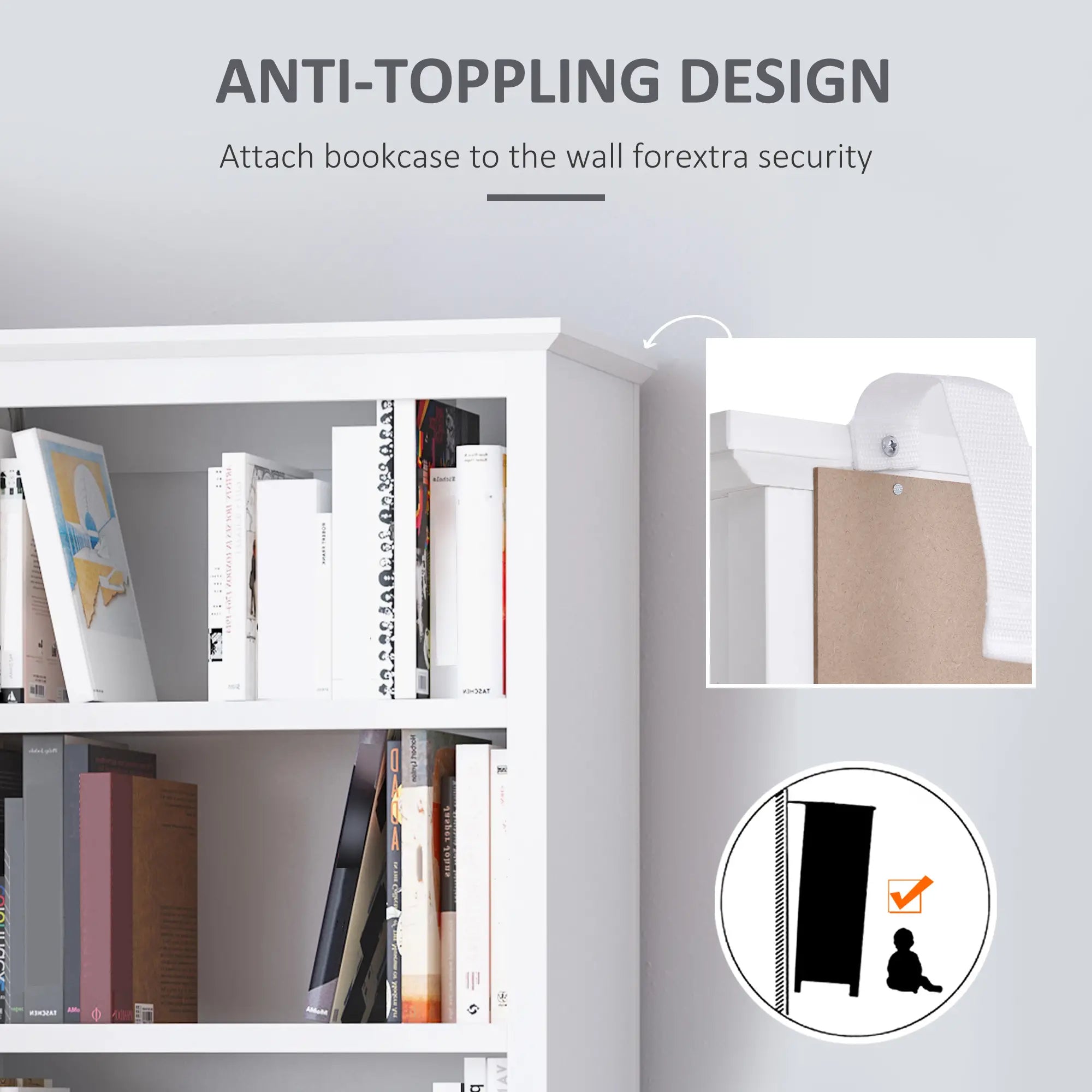 Multifunctional Storage Cabinet, Adjustable Shelves, White White Bookshelves at Gallery Canada