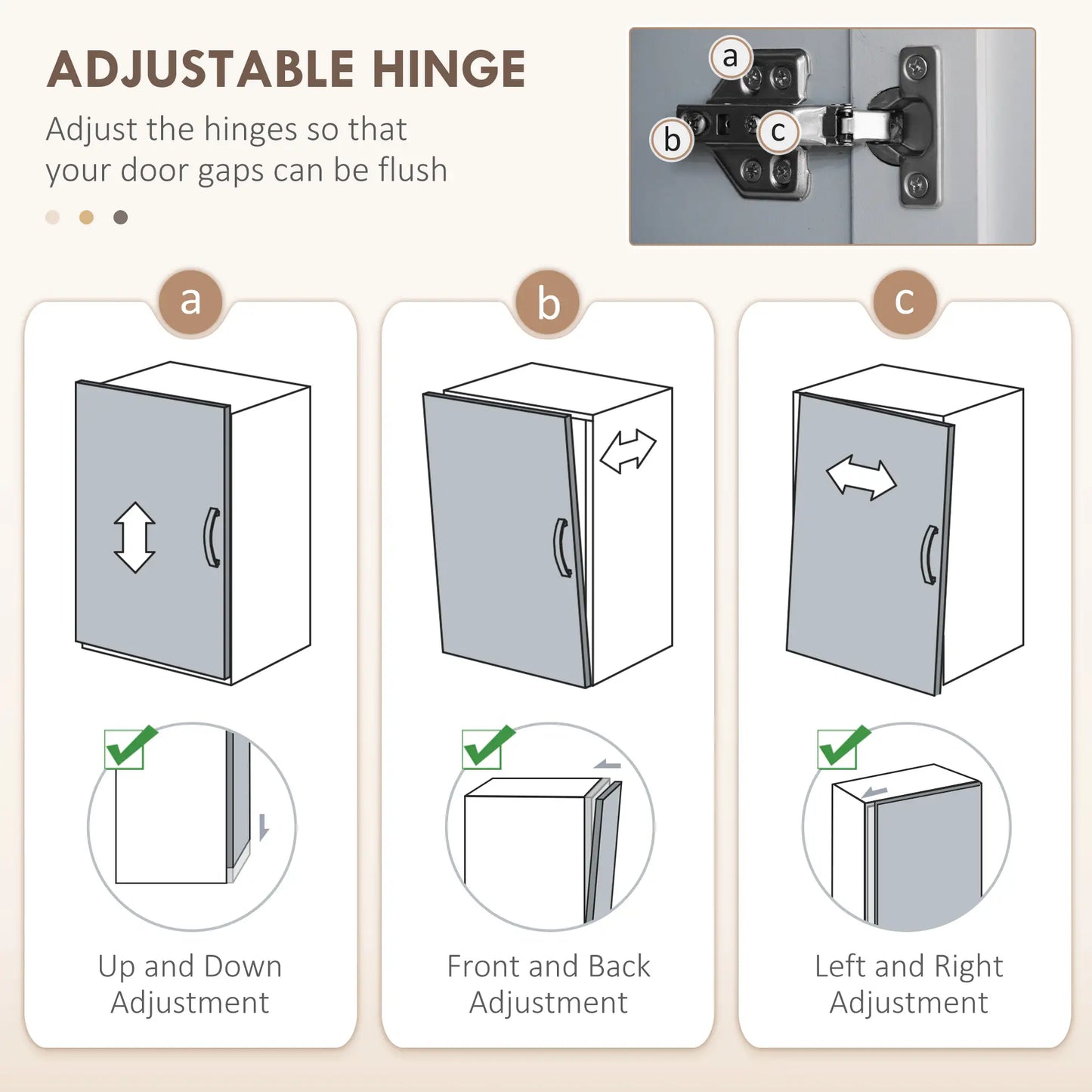 67" 4-Door Kitchen Pantry Cabinet, Freestanding, Adjustable Shelves, Grey