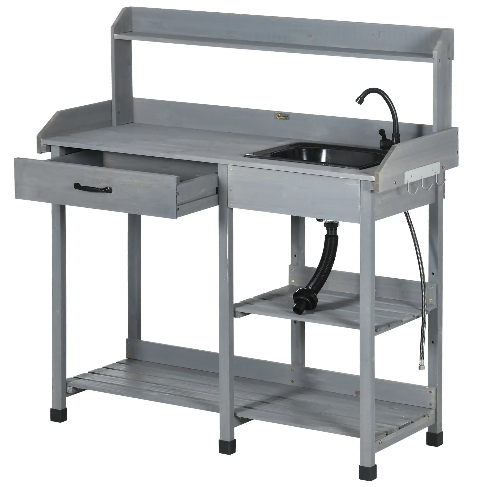 Potting Bench Table, Garden Workstation, 45.3