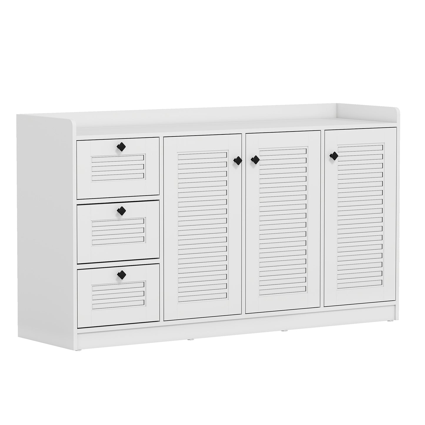 Buffet Cabinet with Storage Modern Sideboard Cabinet with 3 Doors, White Sideboards Cabinets & Buffets at Gallery Canada
