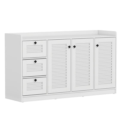 Buffet Cabinet with Storage Modern Sideboard Cabinet with 3 Doors, White Sideboards Cabinets & Buffets at Gallery Canada