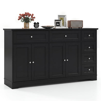 Buffet Sideboard 59" Console Table, Black