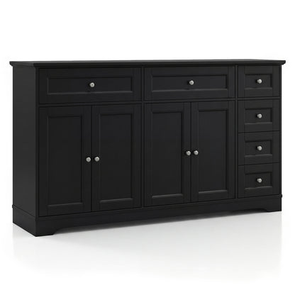 Buffet Sideboard 59" Console Table, Black