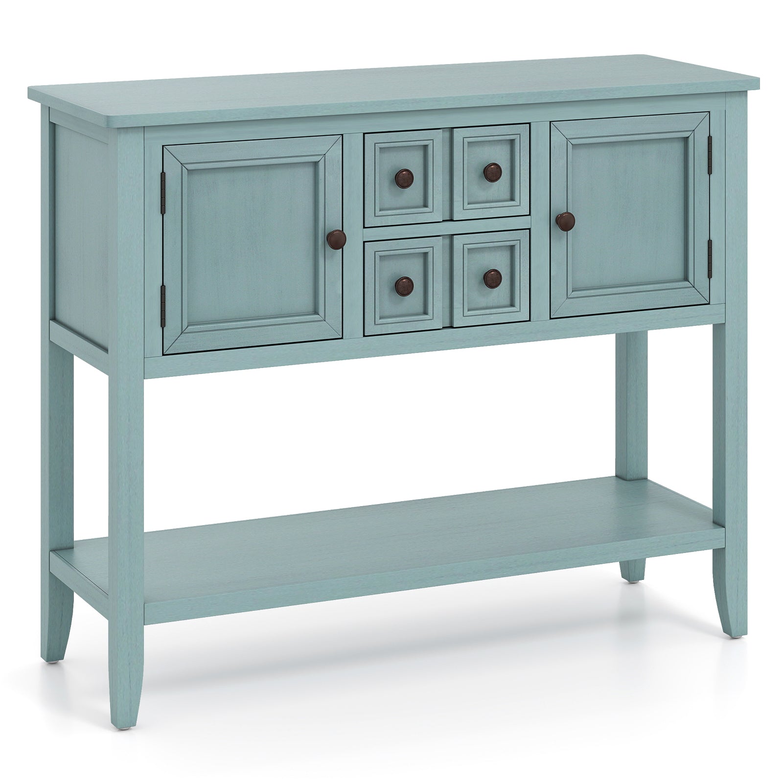 Buffet Sideboard Cabinet with 2 Doors and 2 Drawers, Blue Sideboards Cabinets & Buffets at Gallery Canada
