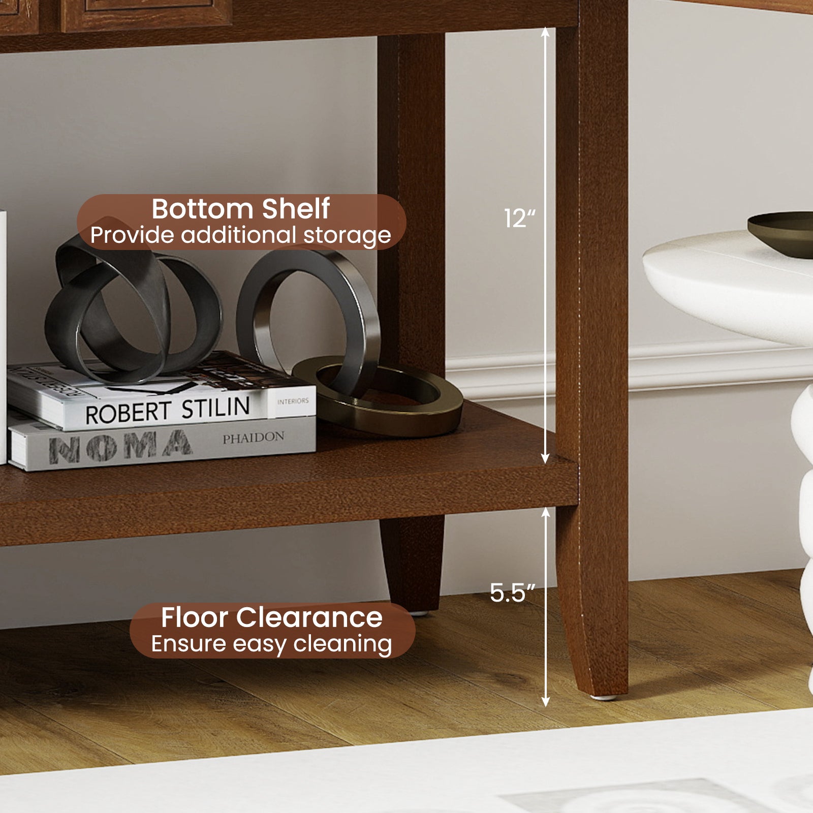 Buffet Sideboard Cabinet with 2 Doors and 2 Drawers, Brown Sideboards Cabinets & Buffets at Gallery Canada