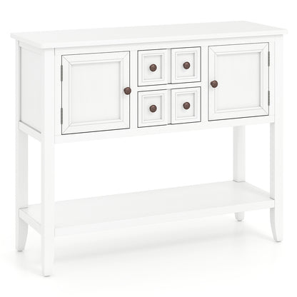 Buffet Sideboard Cabinet with 2 Doors and 2 Drawers, White Sideboards Cabinets & Buffets at Gallery Canada