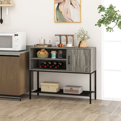 Coffee Bar Cabinet With Power Outlets, USB Ports, Gray Sideboards Cabinets & Buffets at Gallery Canada