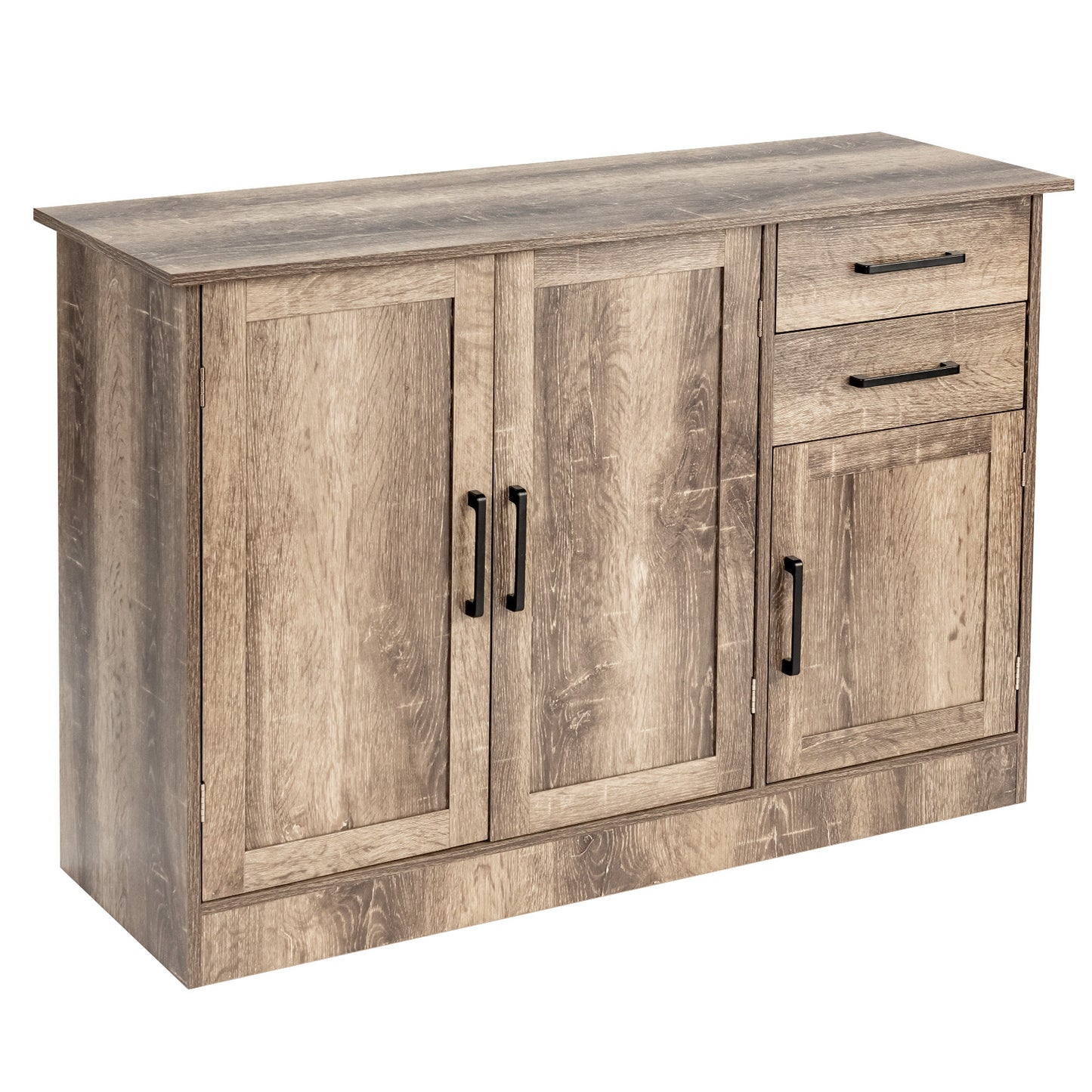 Buffet Storage Cabinet With 2 Drawers, Gray