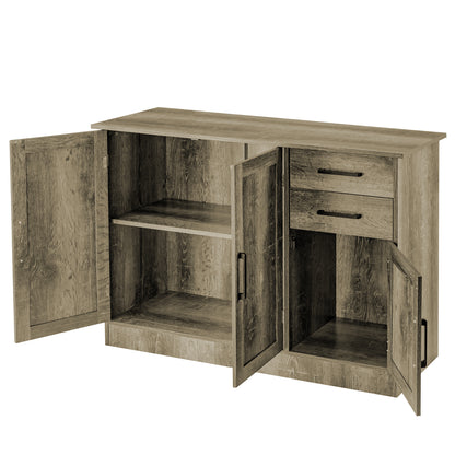 Buffet Storage Cabinet With 2 Drawers, Gray Sideboards Cabinets & Buffets at Gallery Canada
