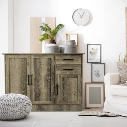 Buffet Storage Cabinet With 2 Drawers, Gray Sideboards Cabinets & Buffets at Gallery Canada