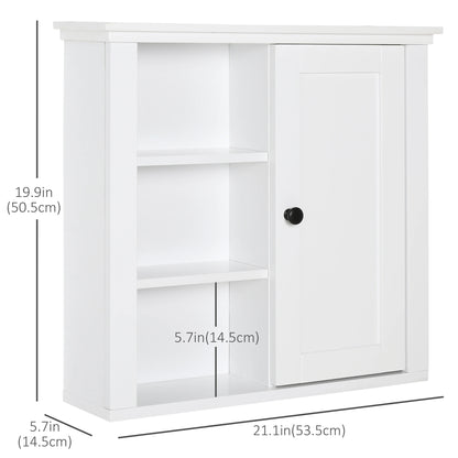 Wall Mounted Medicine Cabinet, 3 Open Shelves, Storage Cupboard, White Wall Mounted Cabinets at Gallery Canada