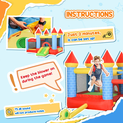 9.2 x 9.5FT Inflatable Bounce House, 4 in 1 With Trampoline, Slide, Pool Inflatables at Gallery Canada