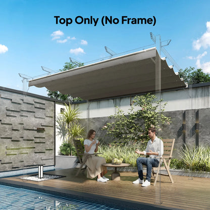 8.2' x 8.4' Retractable Pergola Canopy Replacement, Light Grey Gazebo Canopy Replacement at Gallery Canada
