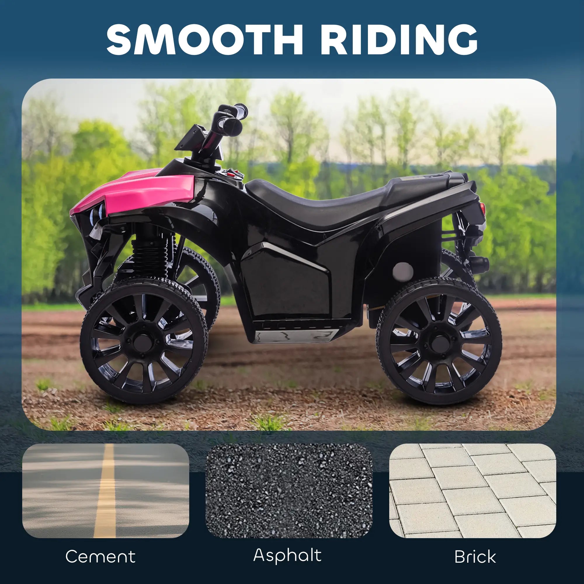 6V Kids ATV, 4 Wheeler Electric Ride on Car, Pink Electric Toy Cars at Gallery Canada