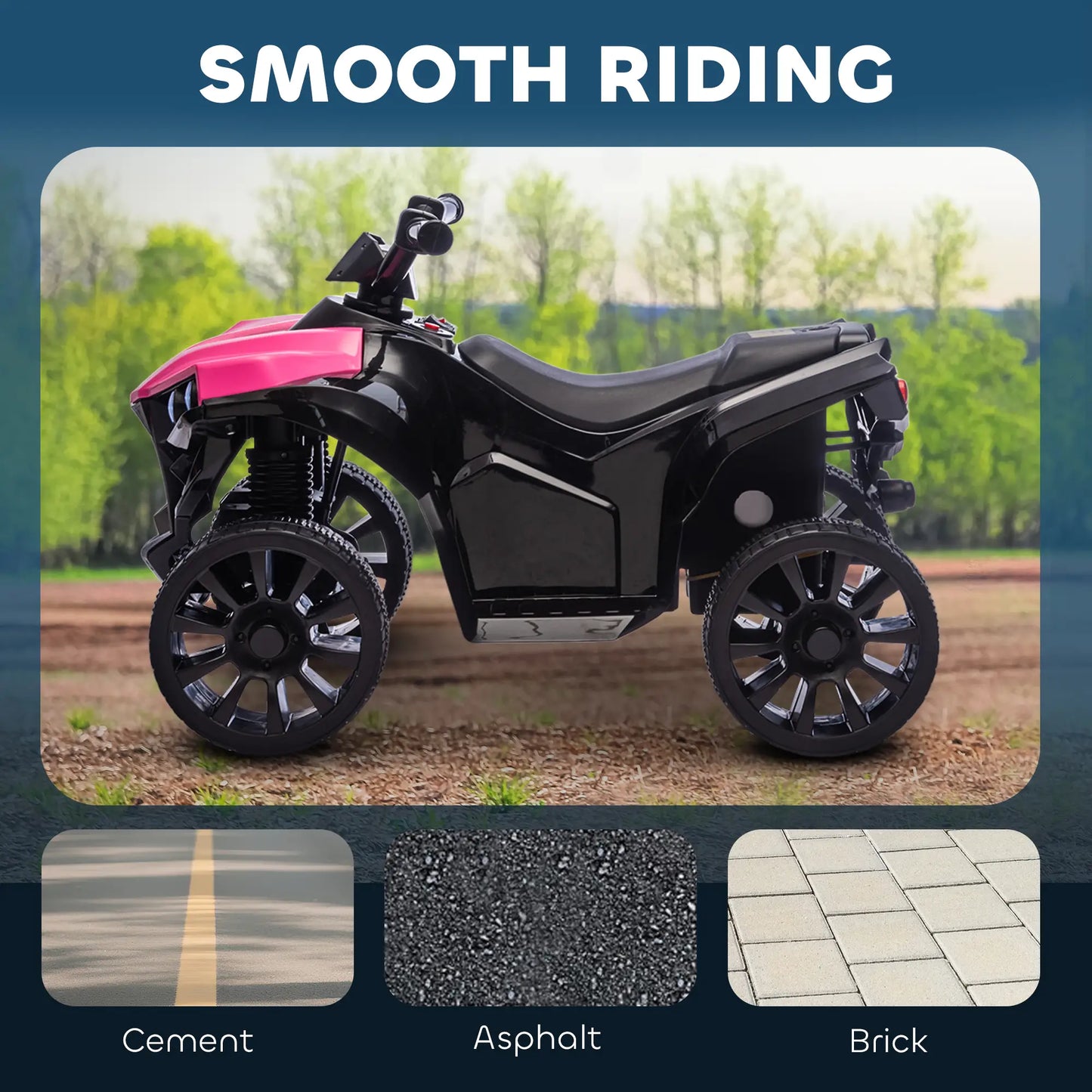 6V Kids ATV, 4 Wheeler Electric Ride on Car, Pink Electric Toy Cars at Gallery Canada