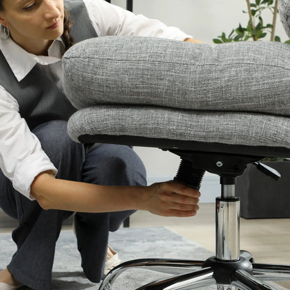 Armless Office Chair, Wide Padded Seat, Adjustable Height, Tilt Function, Grey Task Chairs at Gallery Canada