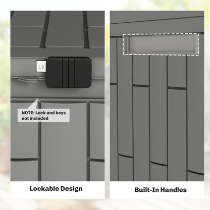 80 Gallon Resin Deck Box, Lockable Outdoor Storage, Splash And UV Resistant Patio Storage Boxes at Gallery Canada