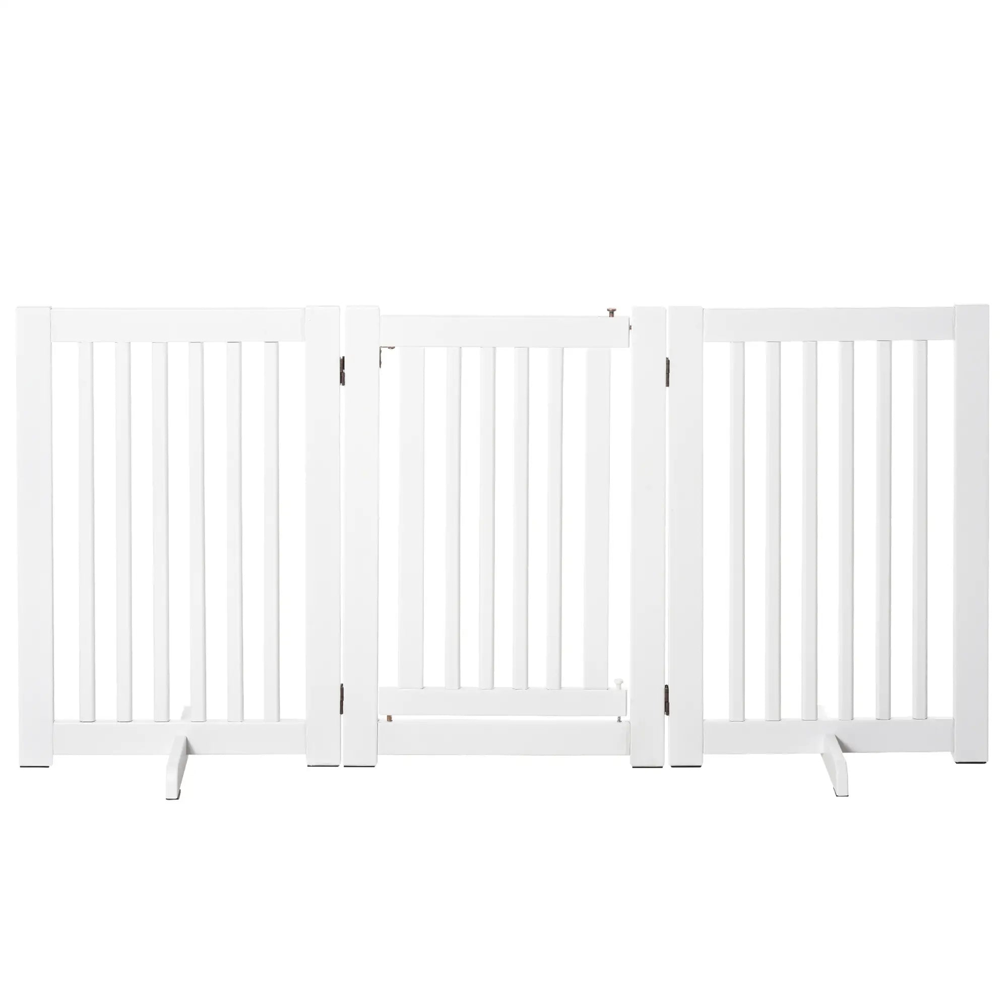 Wood Pet Gate, 3 Panel Folding, Indoor Dog Barrier, Z Shape Doorway Houses, Kennels & Pens at Gallery Canada