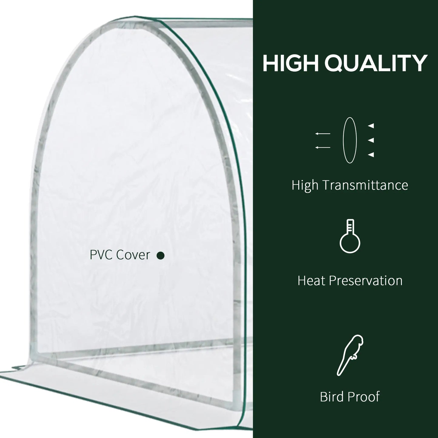 8' x 3' x 2.6' Mini Greenhouse, Portable with Zippered Doors, Clear Mini Greenhouses at Gallery Canada