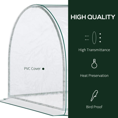 8' x 3' x 2.6' Mini Greenhouse, Portable with Zippered Doors, Clear Mini Greenhouses at Gallery Canada
