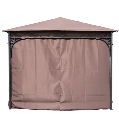 10x10ft Steel Garden Gazebo, Patio Canopy, Outdoor Event Tent Gazebos at Gallery Canada