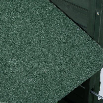 84" Wooden Chicken Coop, Rabbit Hutch, With Nesting Box, Green Chicken Coops at Gallery Canada