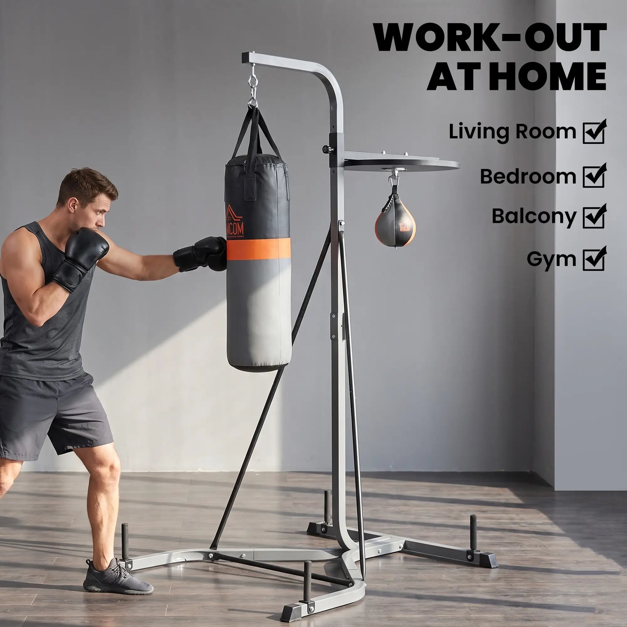 Punching Bag Stand, Speed Ball Holder, 45.25