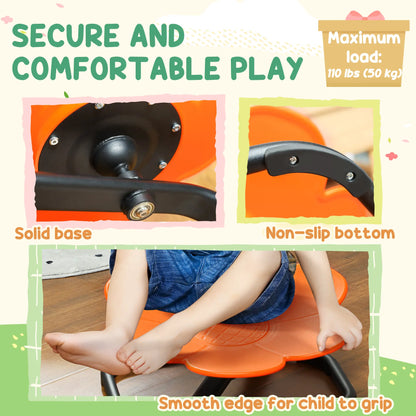 Flower-Shaped Kids Swivel Chair, Non-Slip Spinning Chair, Orange Kids Chairs & Seating at Gallery Canada