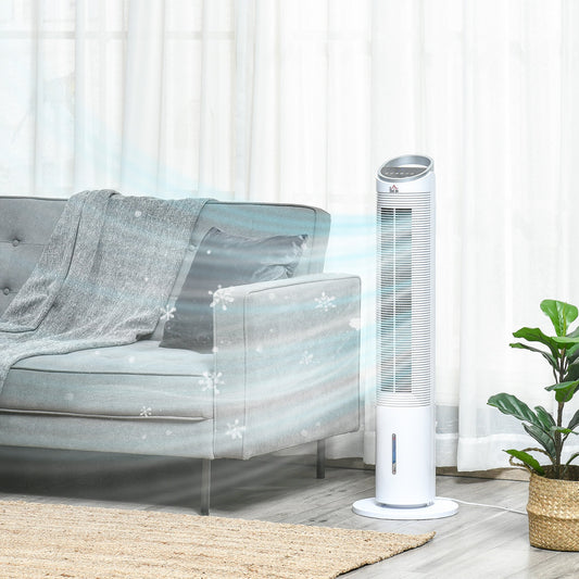 Portable Air Cooler, Evaporative Ice Cooling Fan Water Conditioner Humidifier Unit with 3 Modes, 3 Speed, Remote Controller, Timer, Oscillating for Home Quiet Bedroom - Gallery Canada