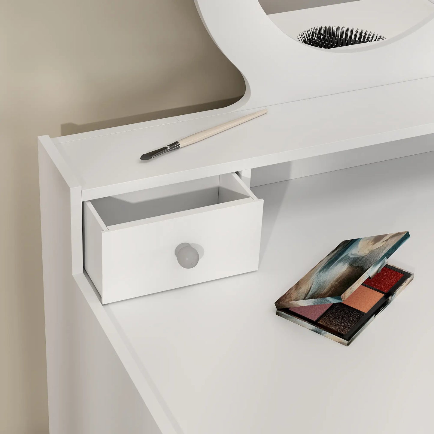 Kids Vanity Set, Makeup Table with Mirror, Stool, Drawers, White Toy Vanity at Gallery Canada