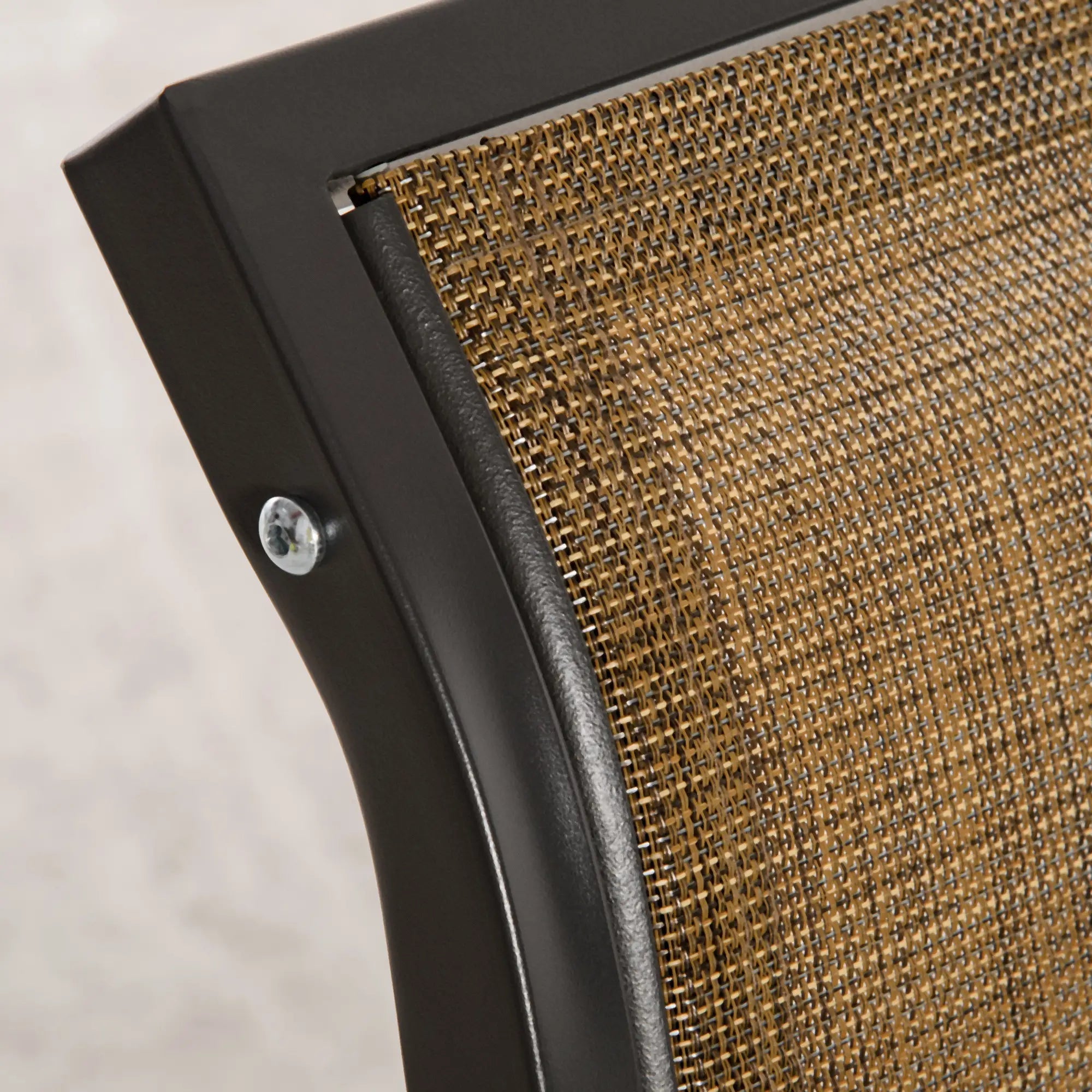 Outdoor Steel Glider Bench, Sling Fabric Swing Chair, Brown Outdoor Gliders at Gallery Canada