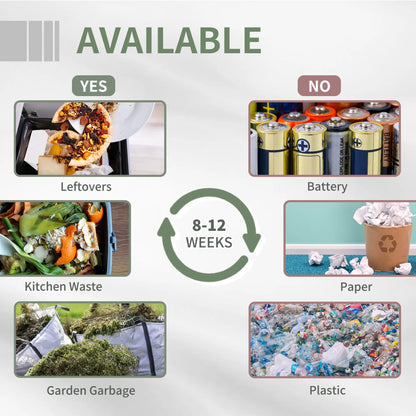 Dual Chamber Tumbling Composter, 43 Gallon, Green Outdoor Compost Bin at Gallery Canada