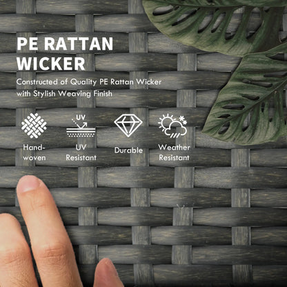 2 Piece Wicker Chaise Lounger, PE Rattan Outdoor Chair, Adjustable Backrest, Sky Blue Chaise Loungers at Gallery Canada