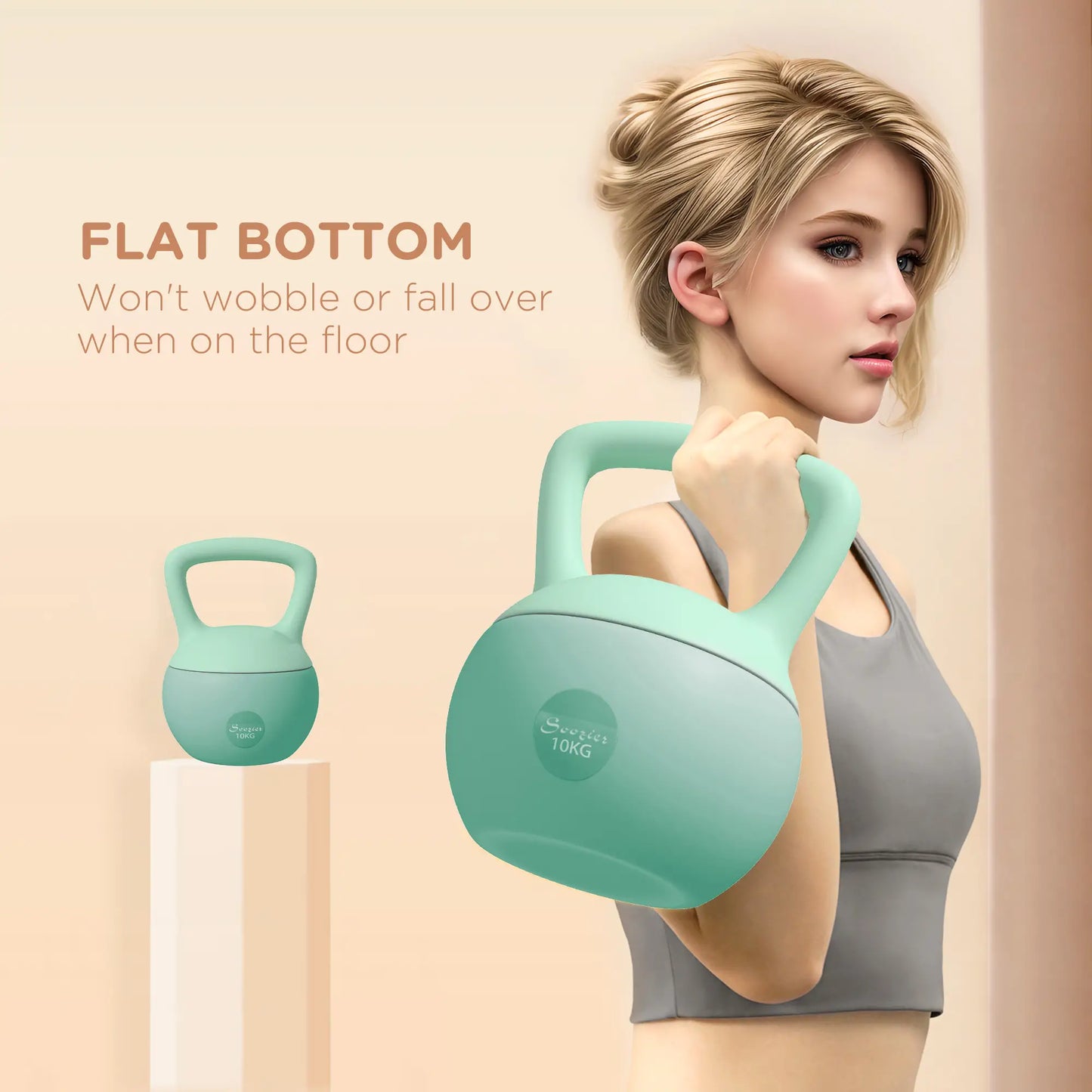 22 lb Soft Kettlebell, Sand Filled Weight with Grip Handle Strength Training Equipment at Gallery Canada