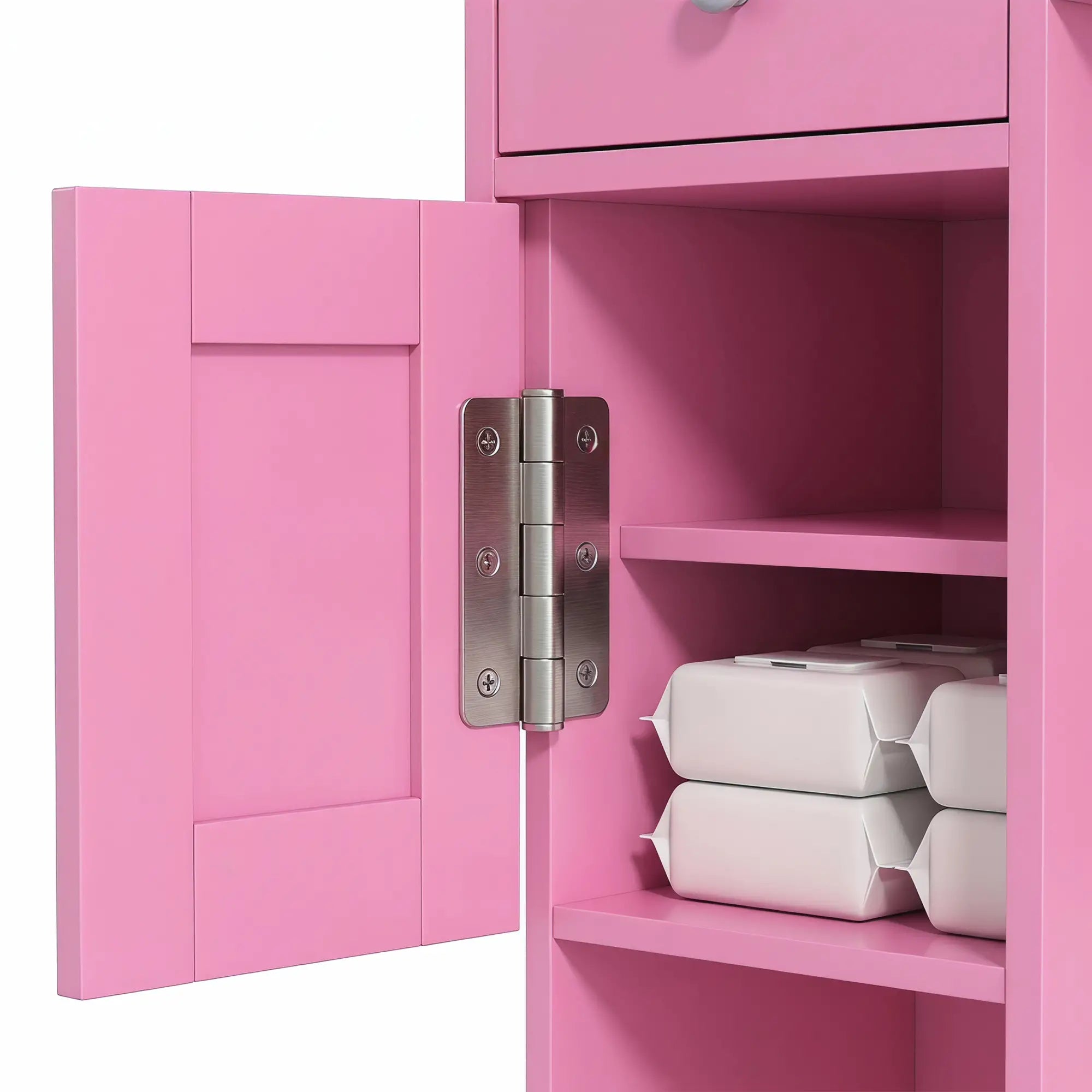 Kids Vanity Set, Toddler Dressing Table and Chair, Lighted Mirror, Pink Toy Vanity at Gallery Canada