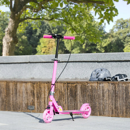 Kids Scooter, Light Up Wheels, Adjustable Handlebar, Rear Brake, Ages 3-8, Pink Scooters at Gallery Canada