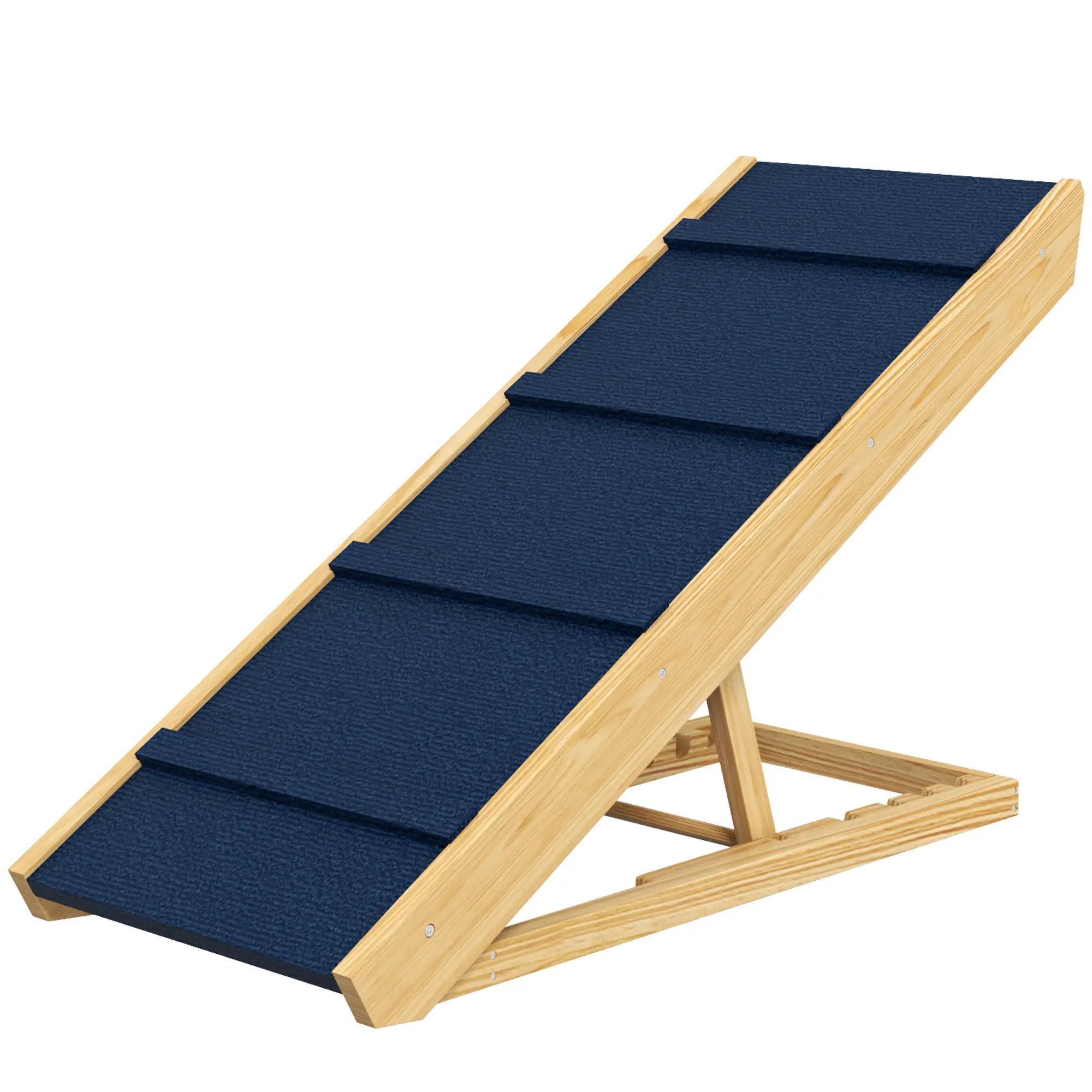 Adjustable Dog Ramp for Bed, Sofa, Non-Slip Surface, Folding Stairs Dog Stairs Natural at Gallery Canada