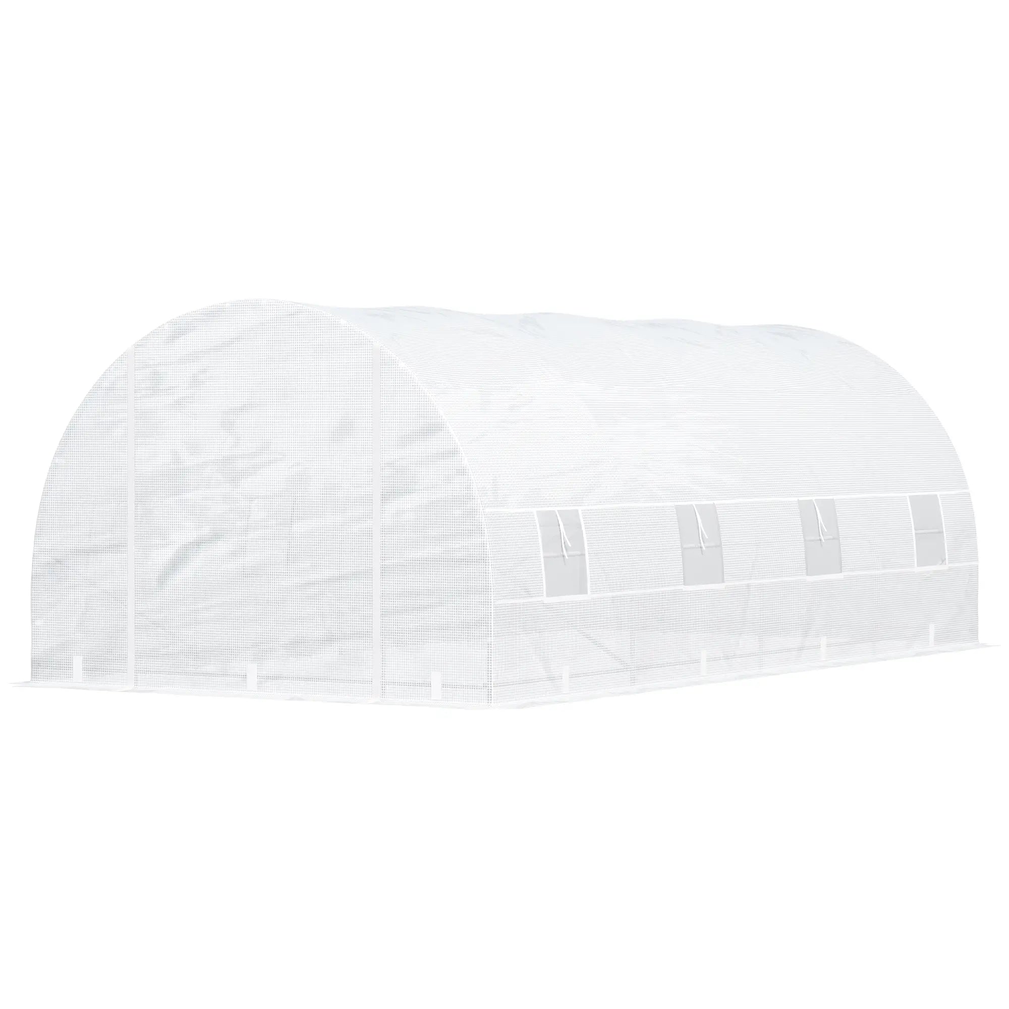 20x10x7ft Heavy Duty Walk-In Greenhouse, Outdoor Plant Grow House, White Tunnel Greenhouses at Gallery Canada