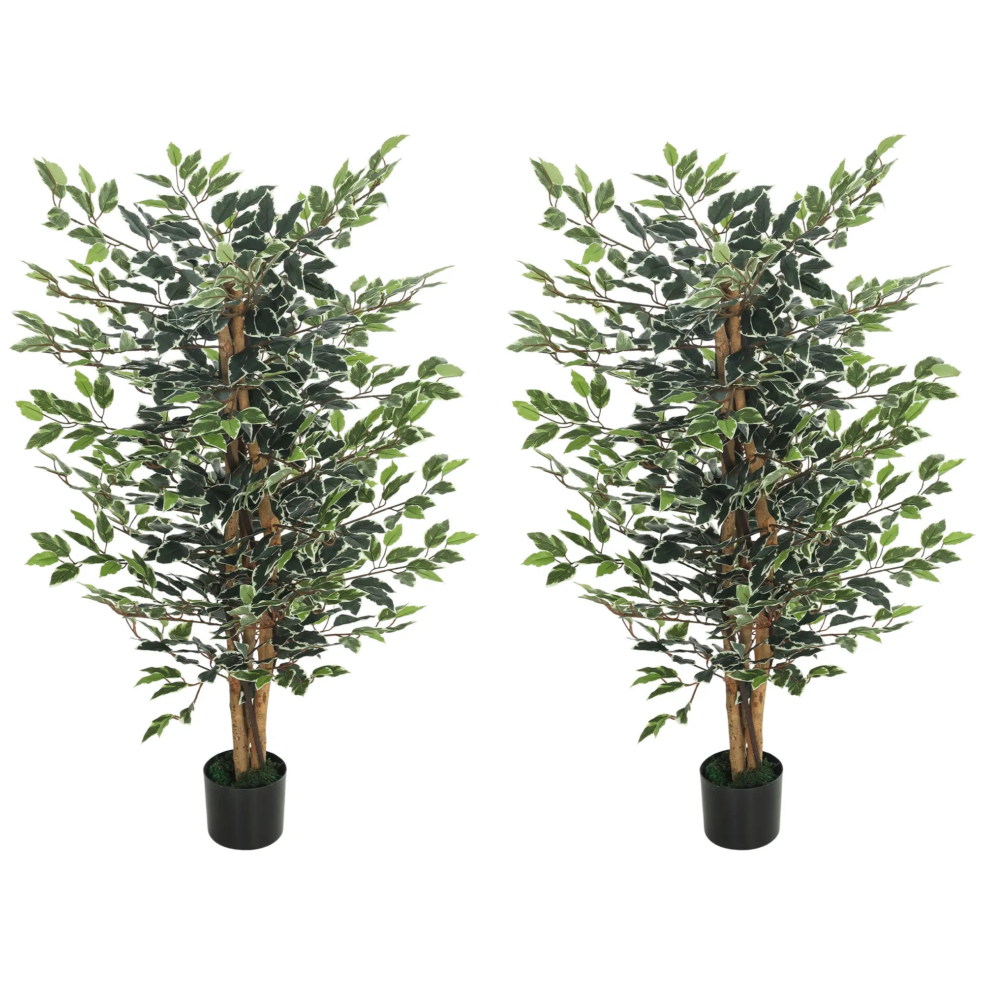 Artificial Ficus Tree With Leaves, Faux Plant In Nursery Pot Artificial Trees at Gallery Canada