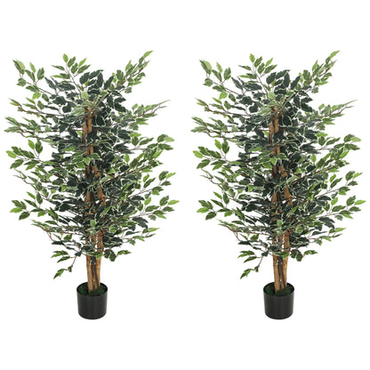 Artificial Ficus Tree With Leaves, Faux Plant In Nursery Pot Artificial Trees at Gallery Canada