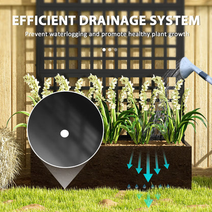 Galvanized Raised Garden Bed with Trellis, 43" x 16" x 70" Raised Garden Beds at Gallery Canada